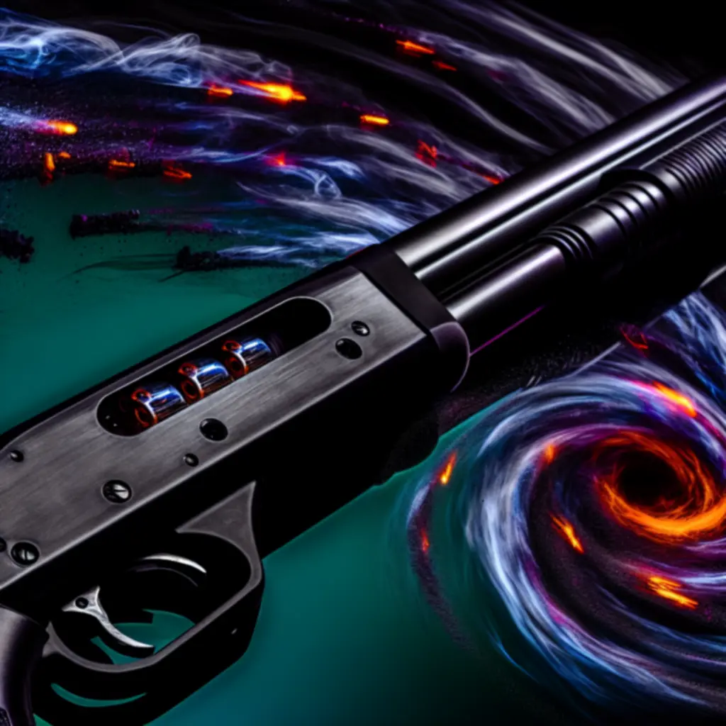 Shotgun wystrzeliwujący świetliste pociski w stylu neonowego bullet-hell